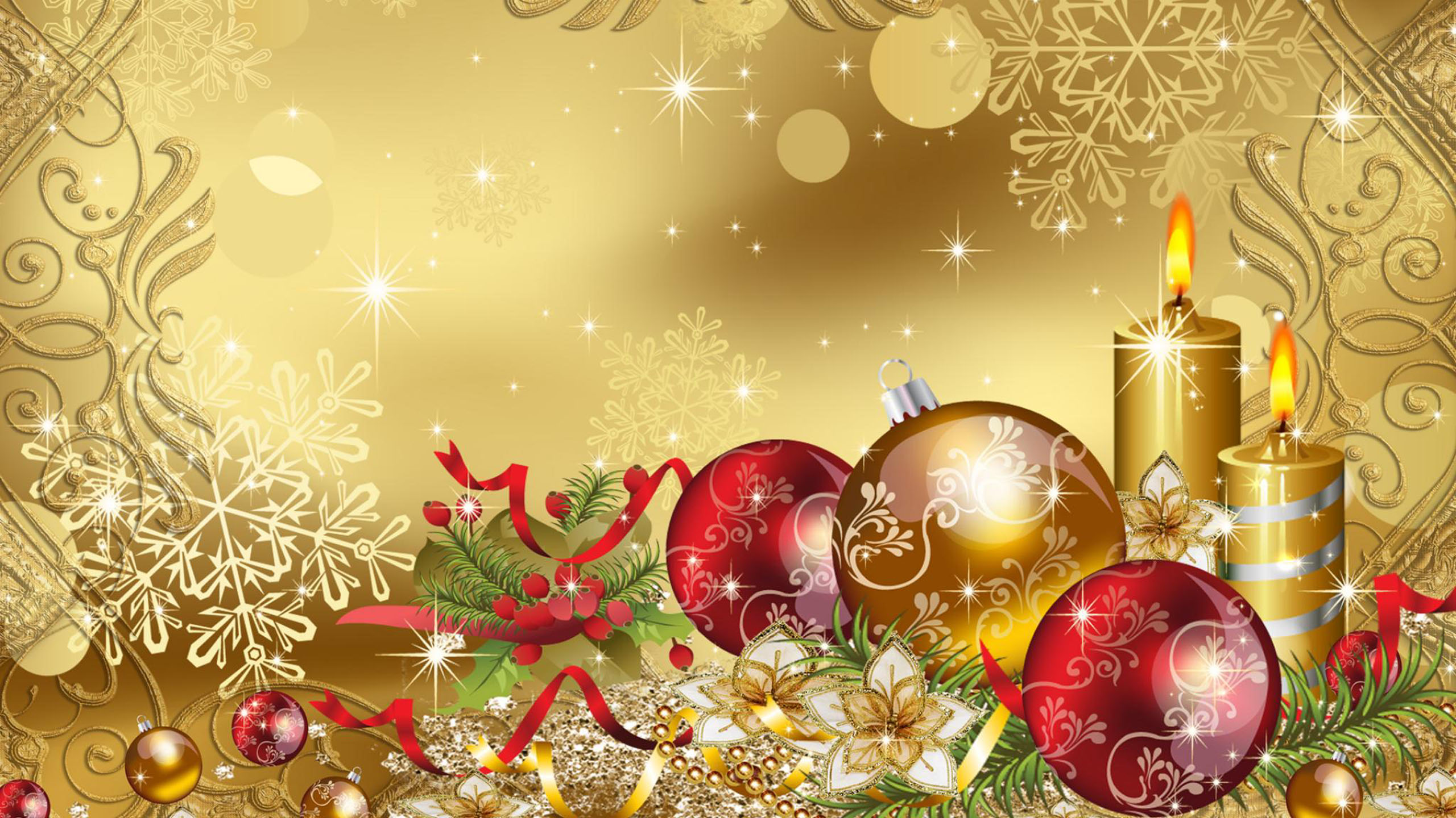 Detail Gold Christmas Wallpaper Nomer 29