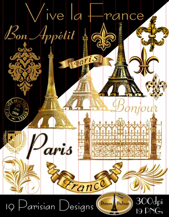 Detail Gold Eiffel Tower Clipart Nomer 38