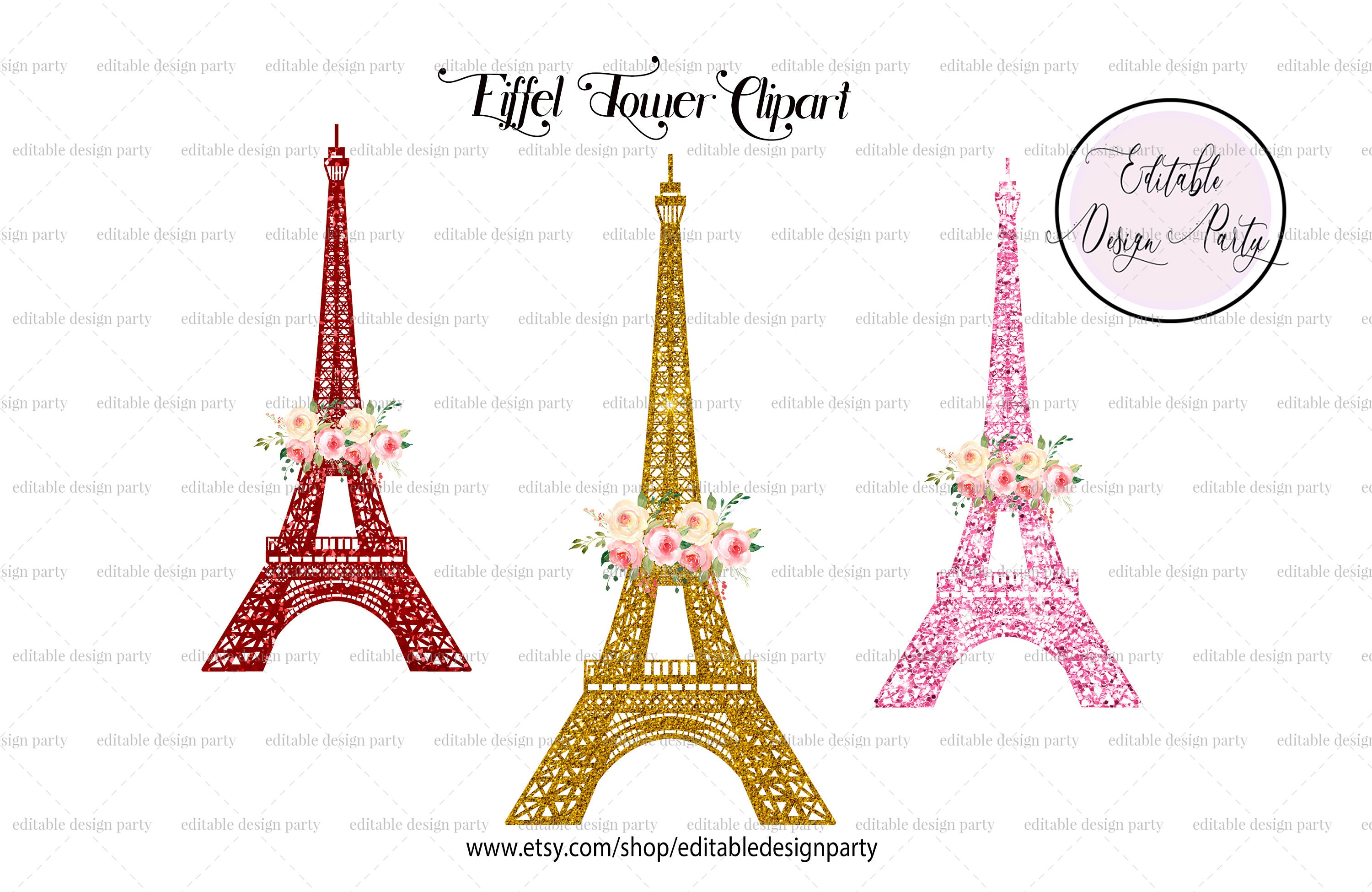 Detail Gold Eiffel Tower Clipart Nomer 52