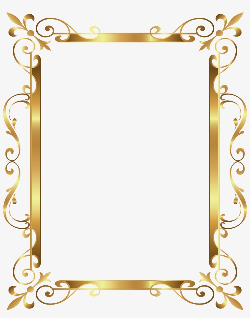 Detail Gold Frame Vector Png Nomer 18