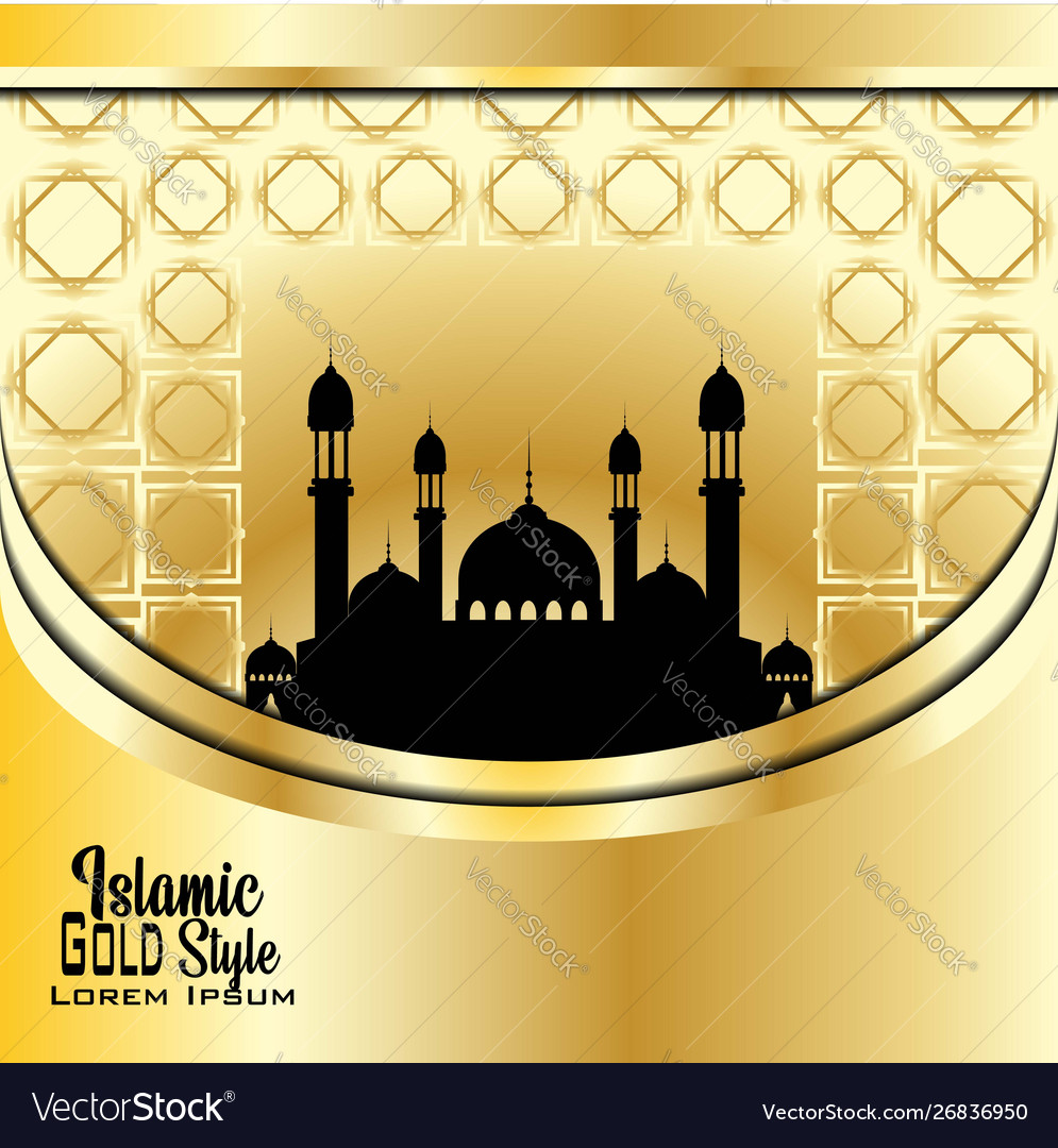 Detail Gold Islamic Background Nomer 12