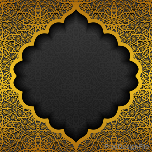 Detail Gold Islamic Background Nomer 13