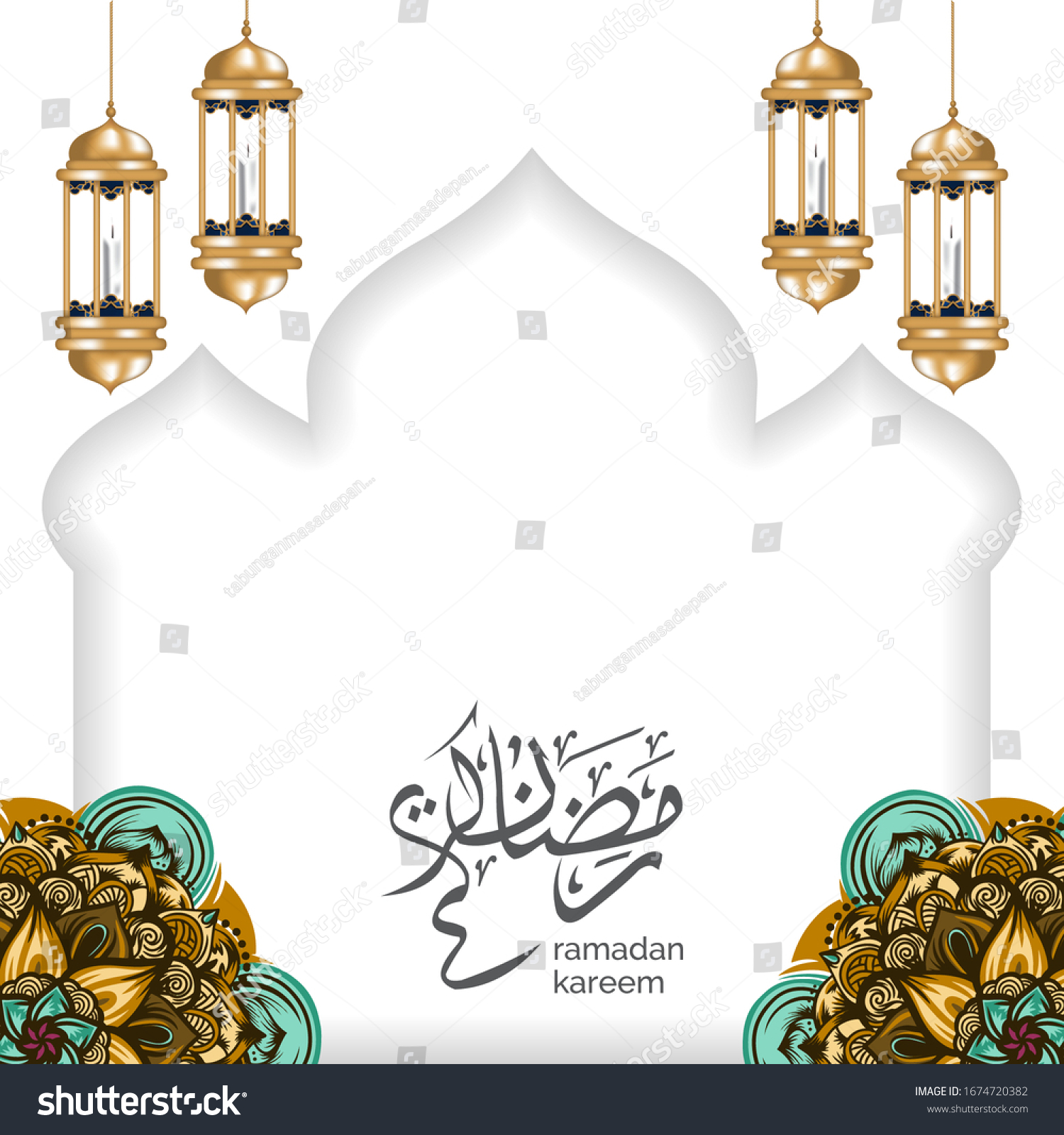 Detail Gold Islamic Background Nomer 24