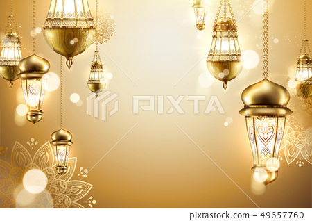 Detail Gold Islamic Background Nomer 37