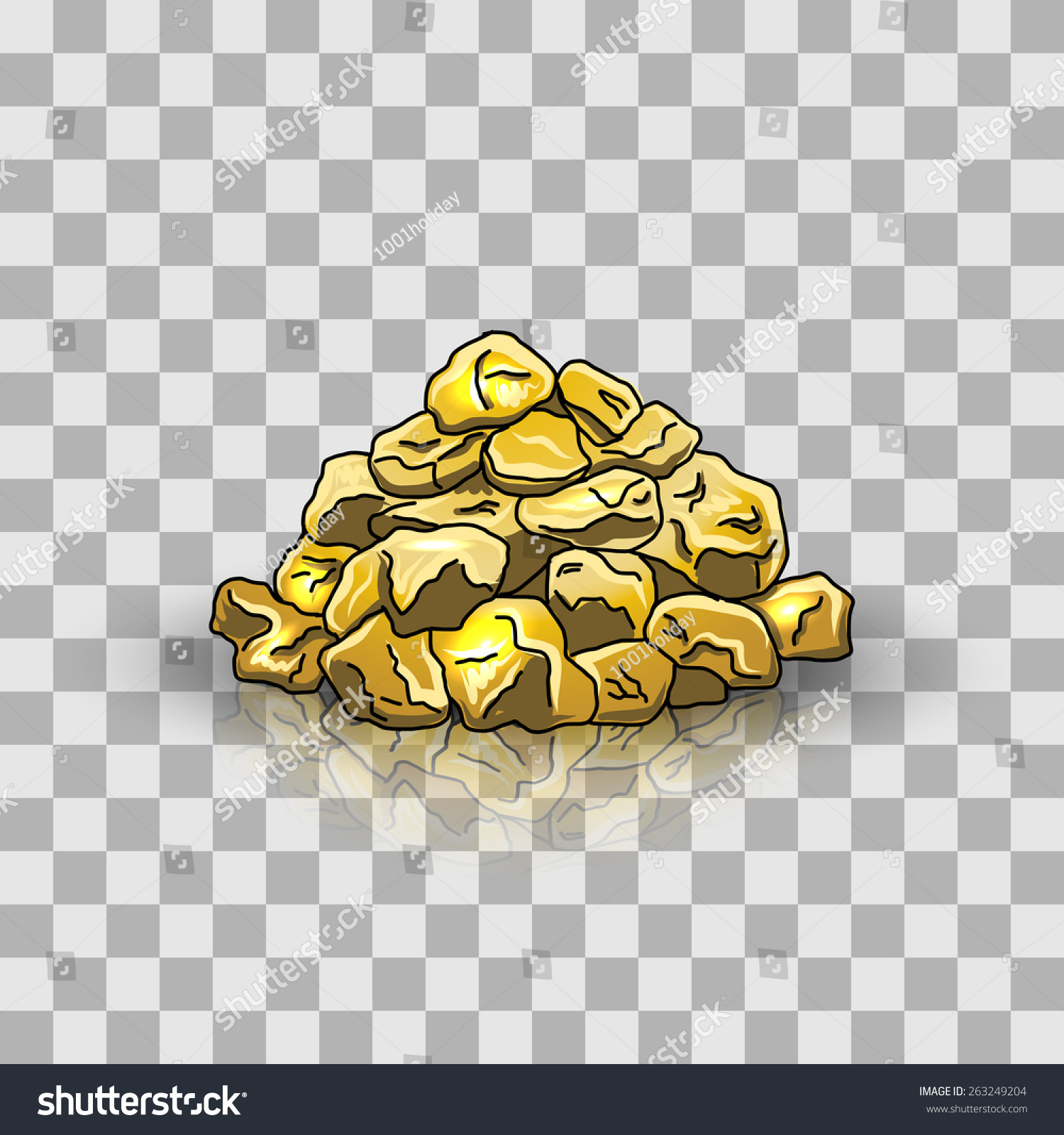 Detail Gold Nuggets Clipart Nomer 9