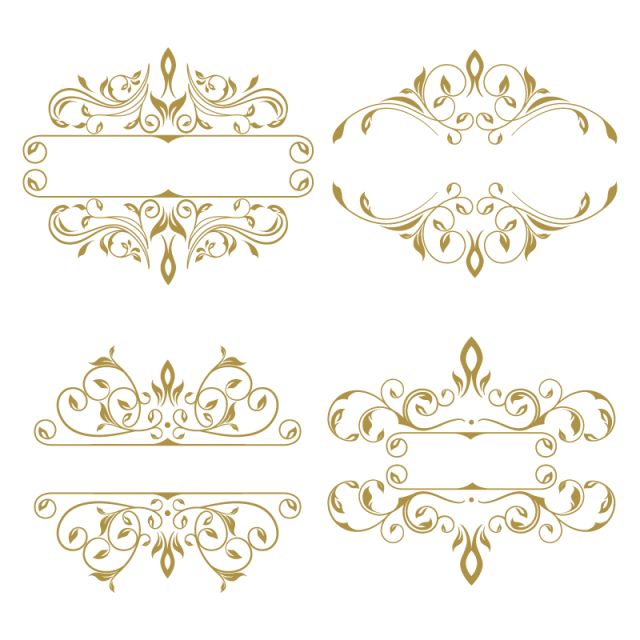 Download Gold Ornament Vector Png Nomer 15