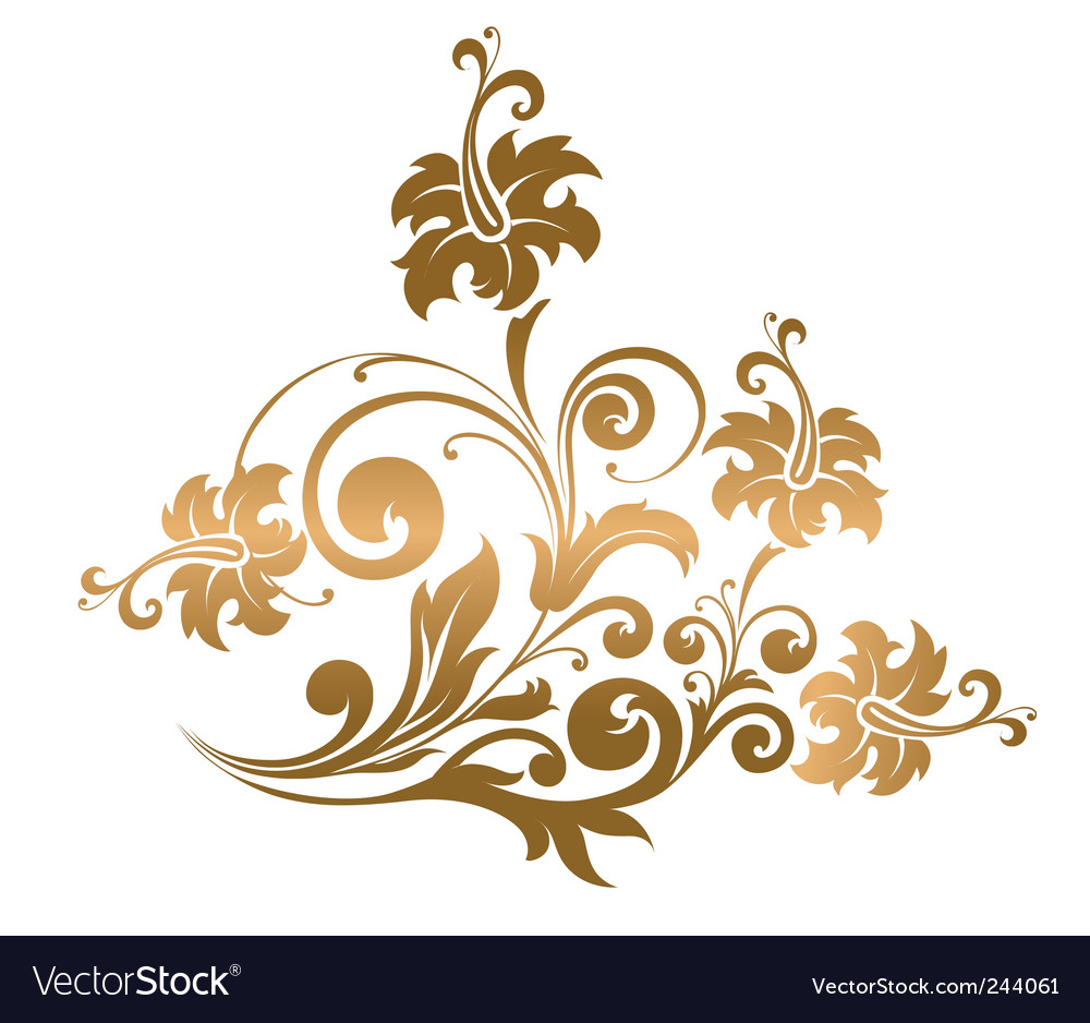 Detail Gold Ornament Vector Png Nomer 3