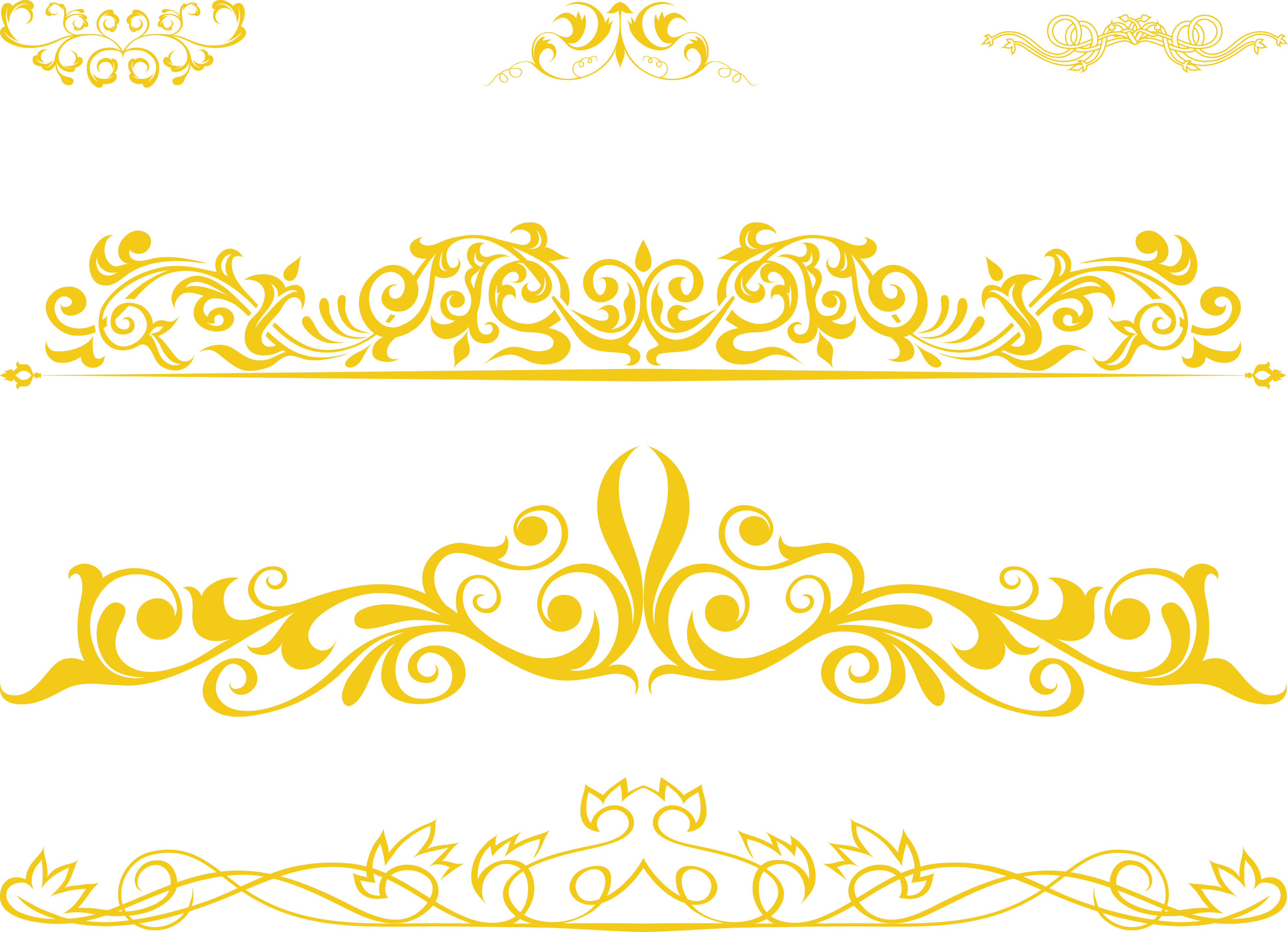 Detail Gold Ornament Vector Png Nomer 24