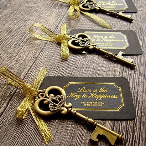 Gold Skeleton Key Bottle Opener - KibrisPDR