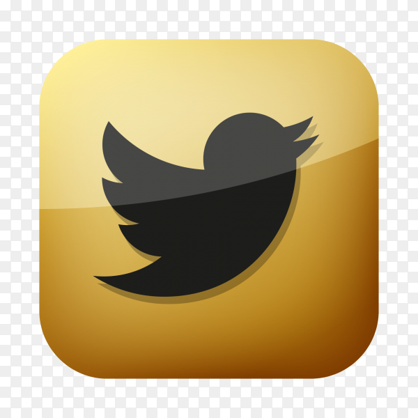 Download Gold Twitter Logo Png Nomer 5