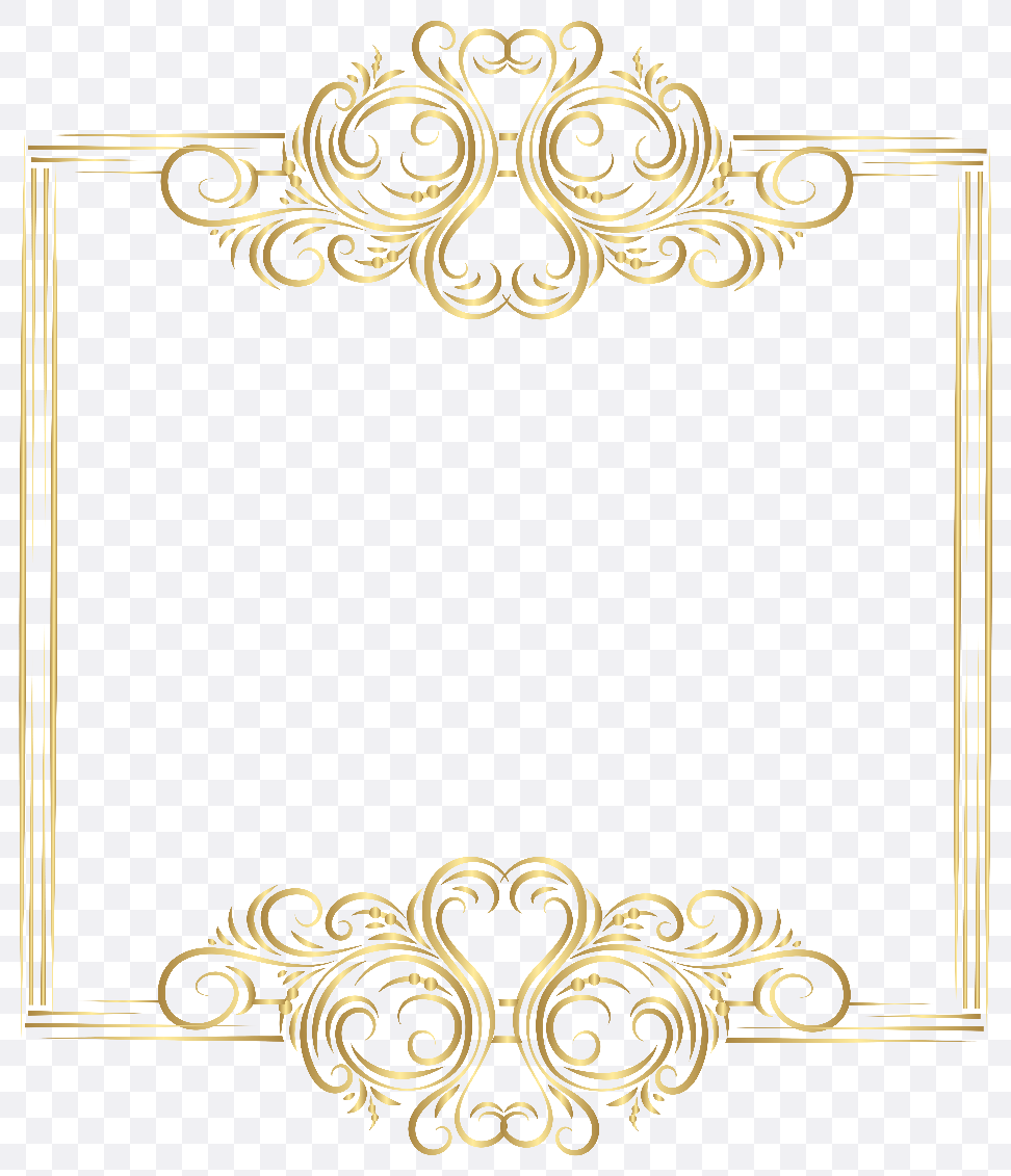 Detail Gold Wedding Border Png Nomer 13