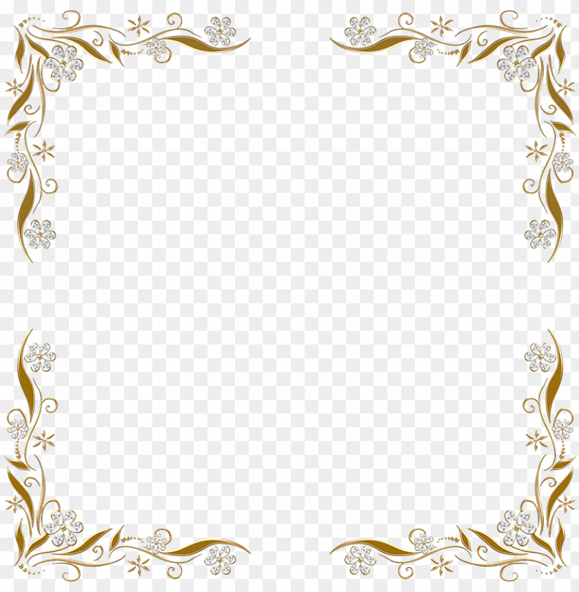 Detail Gold Wedding Border Png Nomer 17