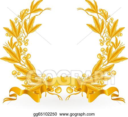 Detail Gold Wreath Clipart Nomer 33