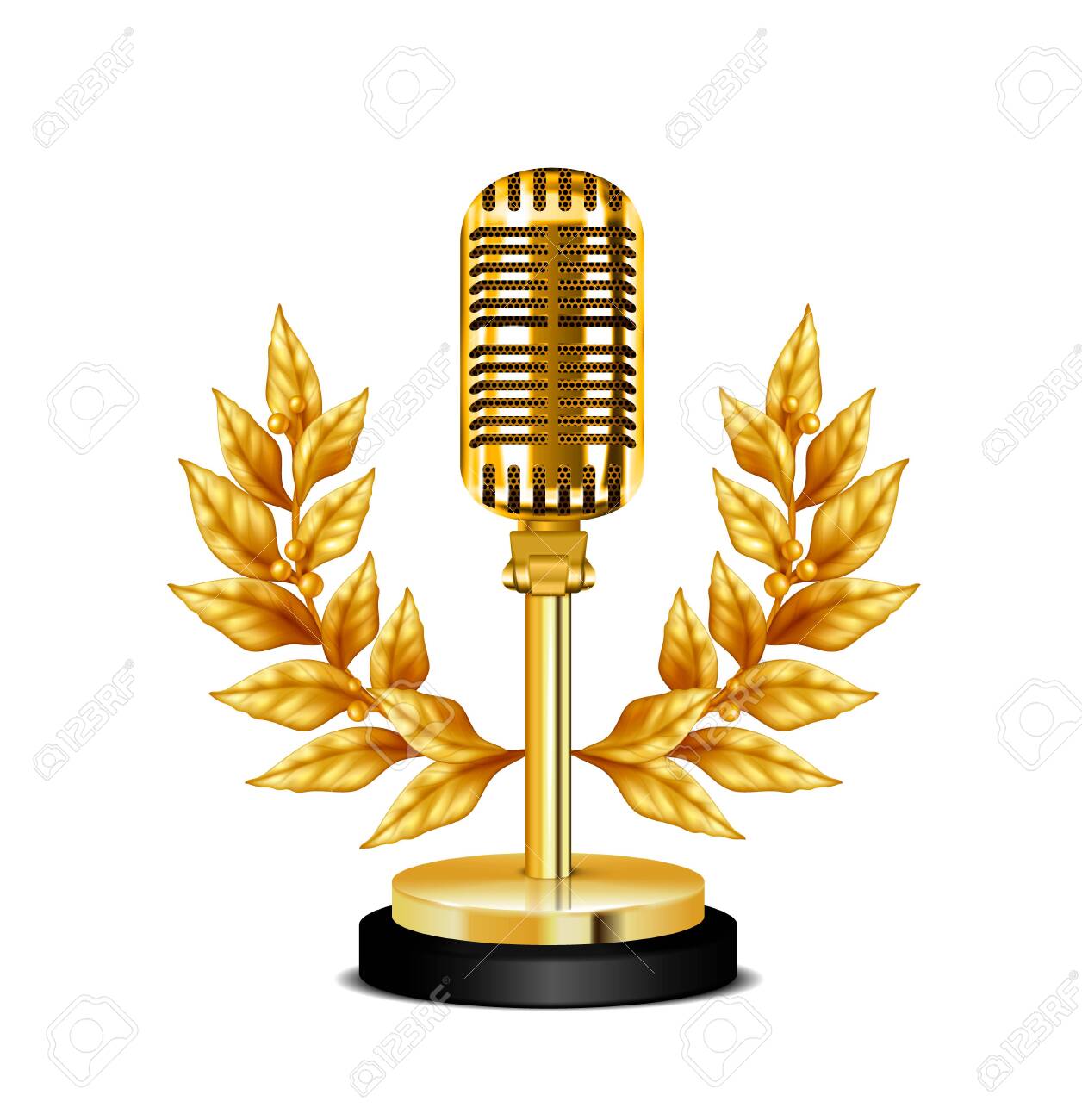 Detail Golden Microphone Clipart Nomer 23