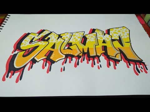 Detail Graffiti Tulisan Nama Salman Nomer 3