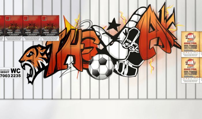 Detail Graffiti Tulisan Persija Nomer 19