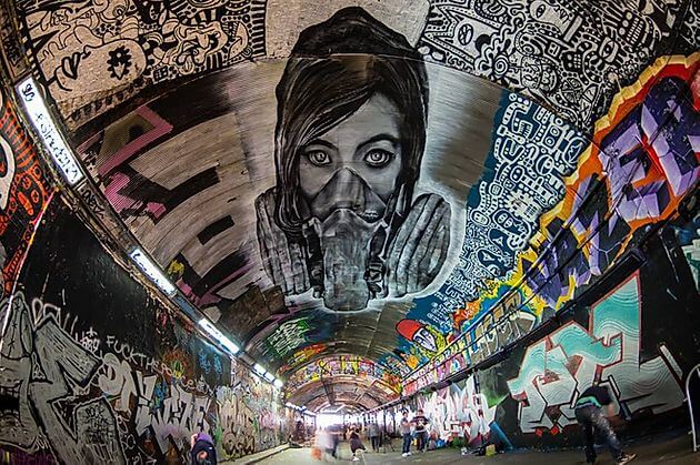 Detail Graffiti Tunnel London Leake Street Nomer 45