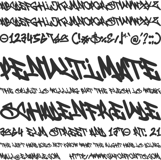 Detail Graffiti Typeface Nomer 12