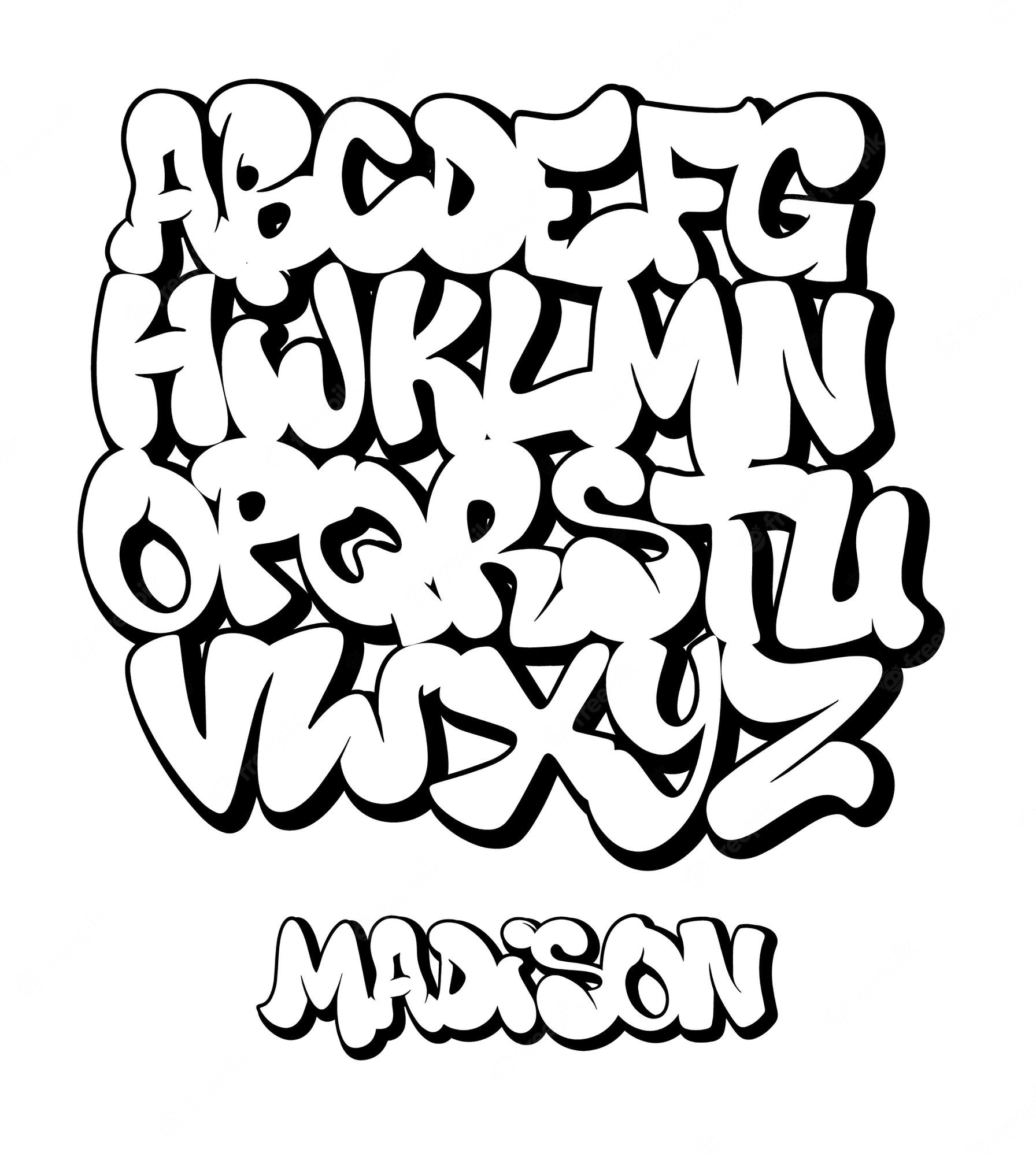 Detail Graffiti Typeface Nomer 16