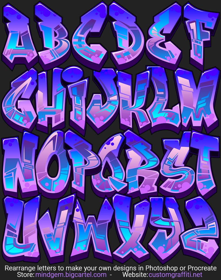Detail Graffiti Typeface Nomer 24