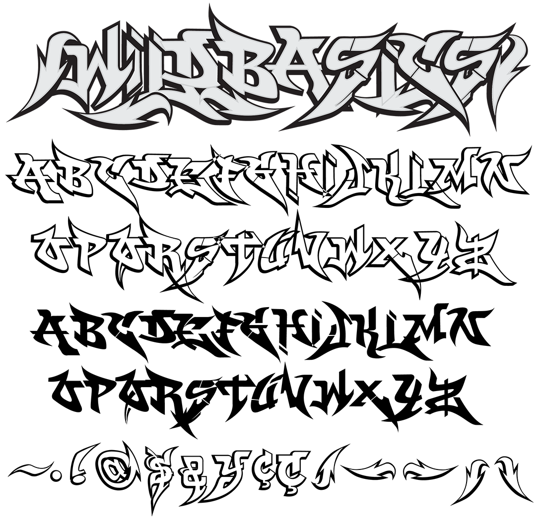 Detail Graffiti Typeface Nomer 40