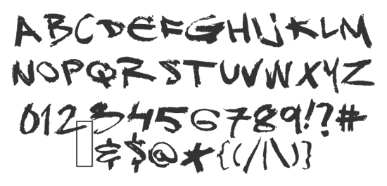 Detail Graffiti Typeface Nomer 46