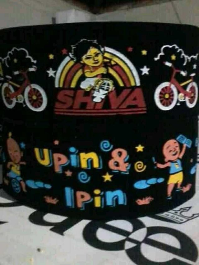 Detail Graffiti Upin Ipin Nomer 7