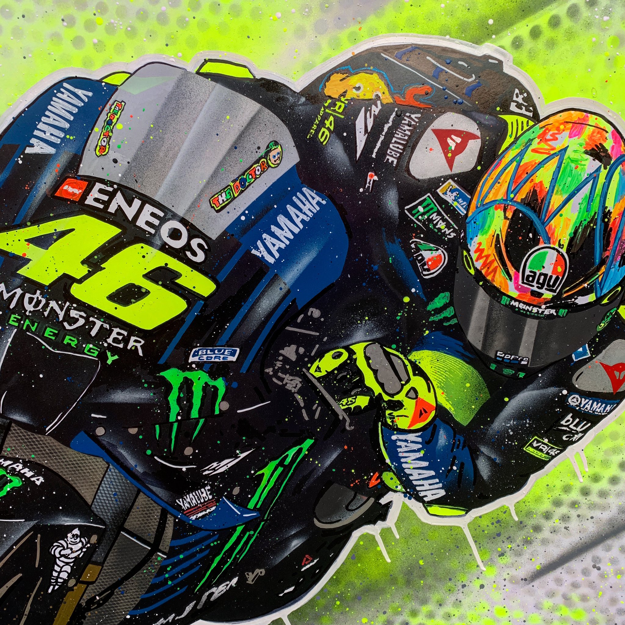 Detail Graffiti Valentino Rossi Nomer 2