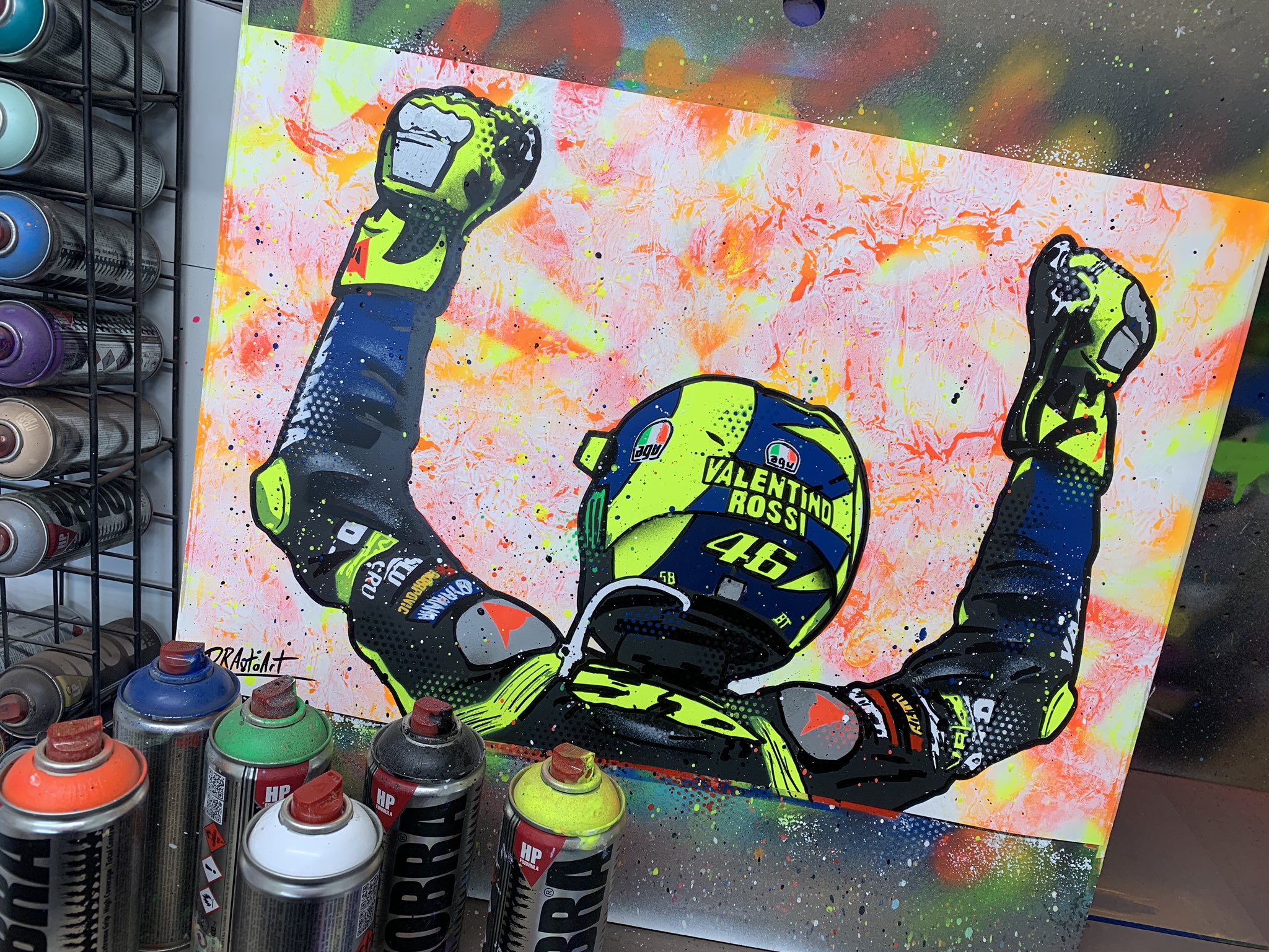 Detail Graffiti Valentino Rossi Nomer 26