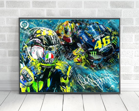 Detail Graffiti Valentino Rossi Nomer 32