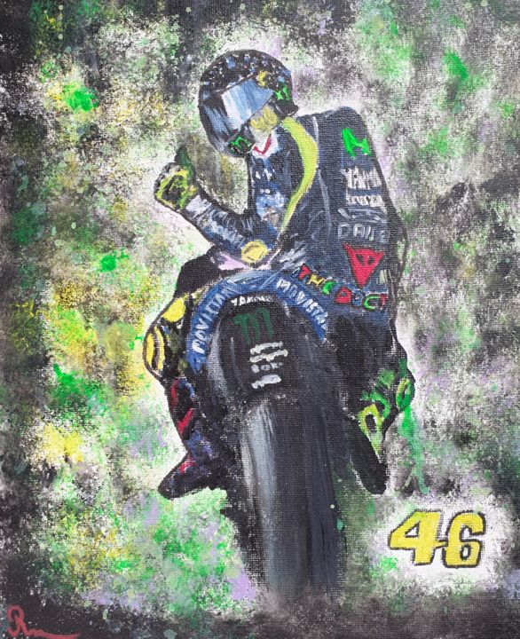 Detail Graffiti Valentino Rossi Nomer 36