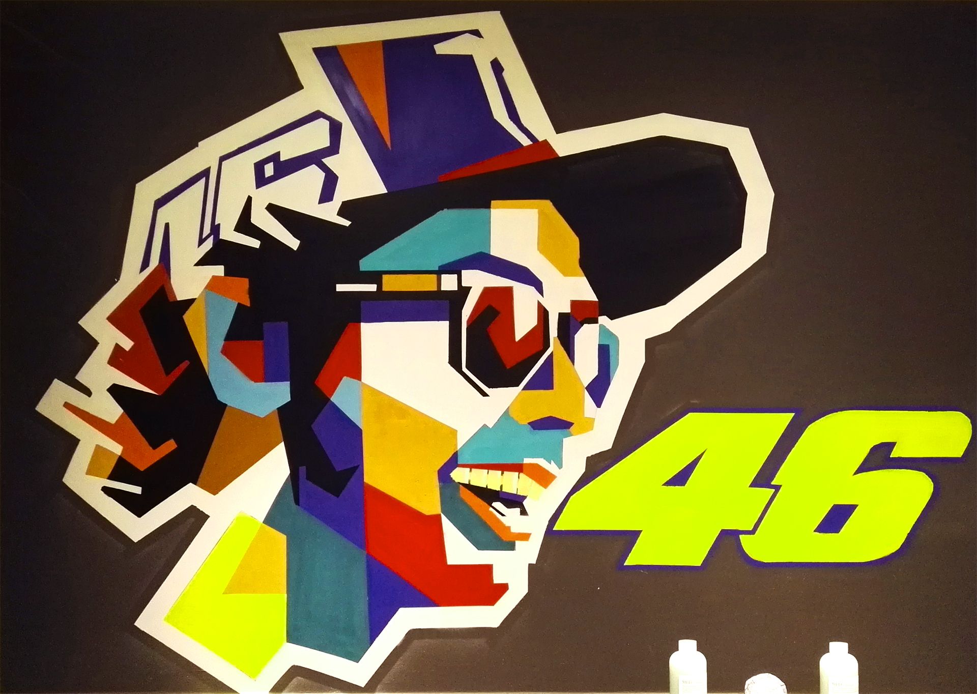 Detail Graffiti Valentino Rossi Nomer 8