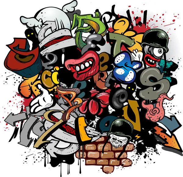 Detail Graffiti Vector Art Nomer 3