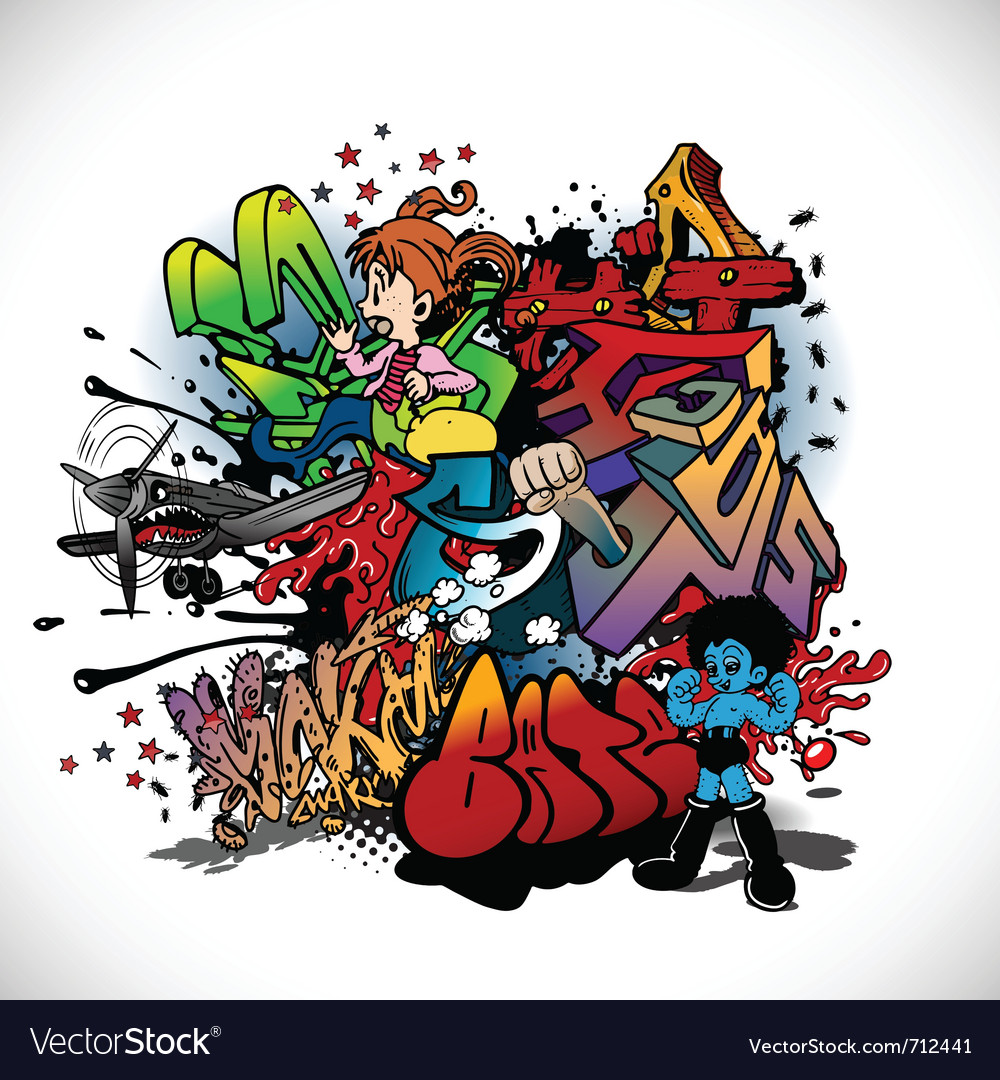 Detail Graffiti Vector Art Nomer 47