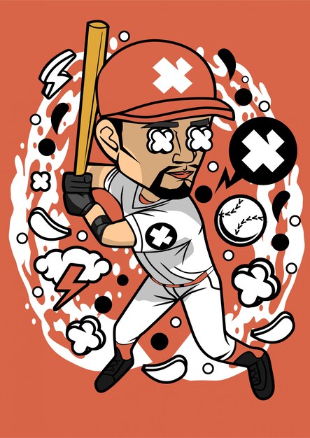 Detail Graffiti Vector Drawing Baseball Nomer 30