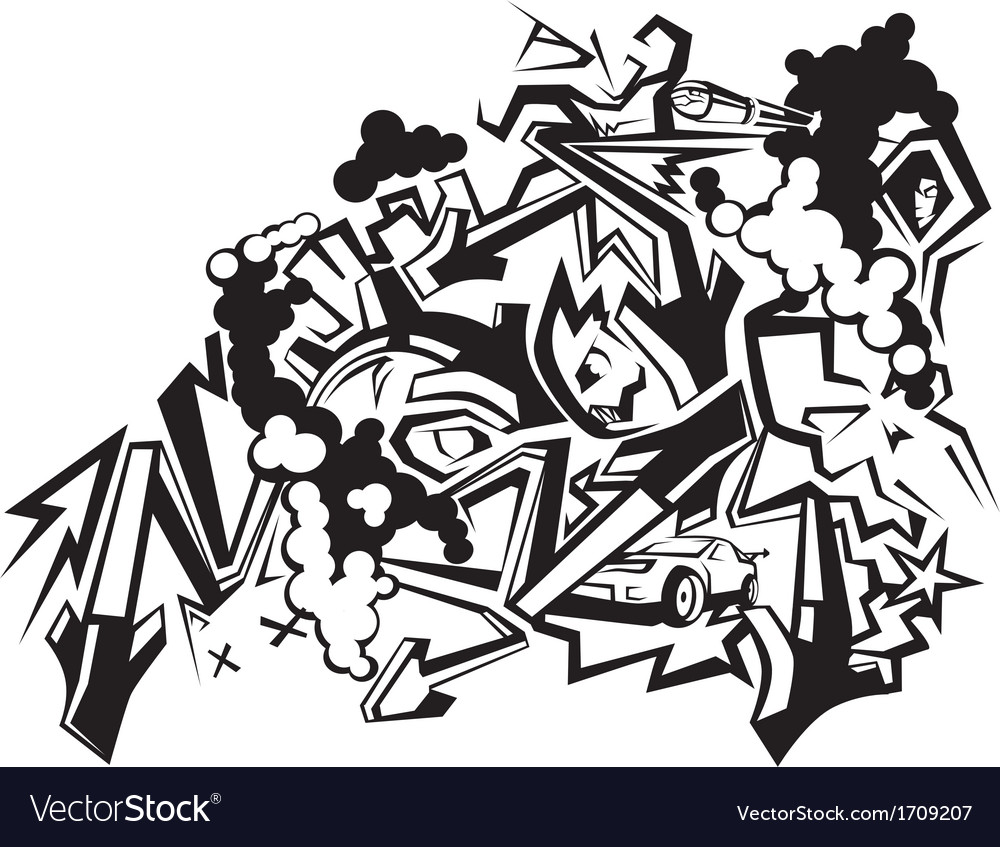 Detail Graffiti Vector Image Nomer 4