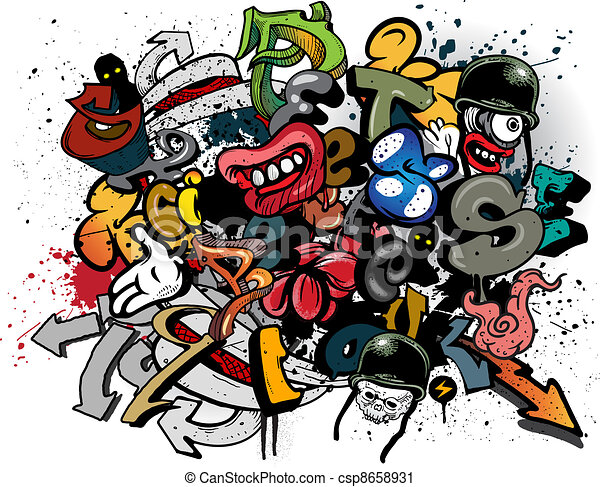 Detail Graffiti Vector Image Nomer 53