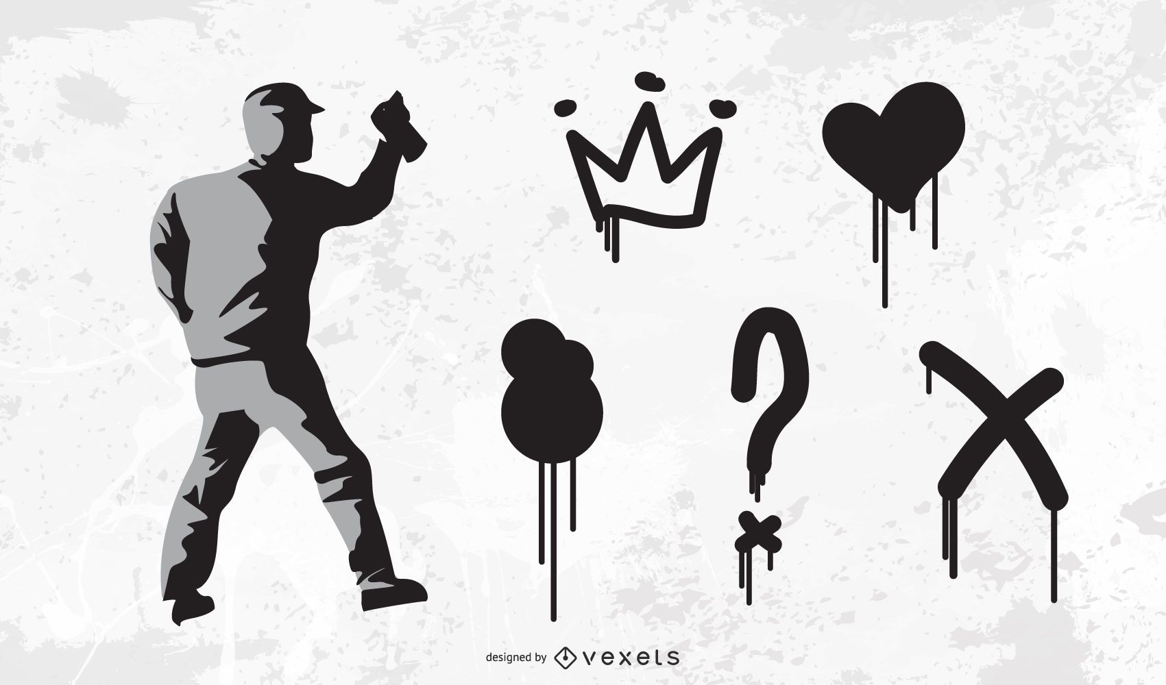 Detail Graffiti Vector Png Black An White Nomer 26