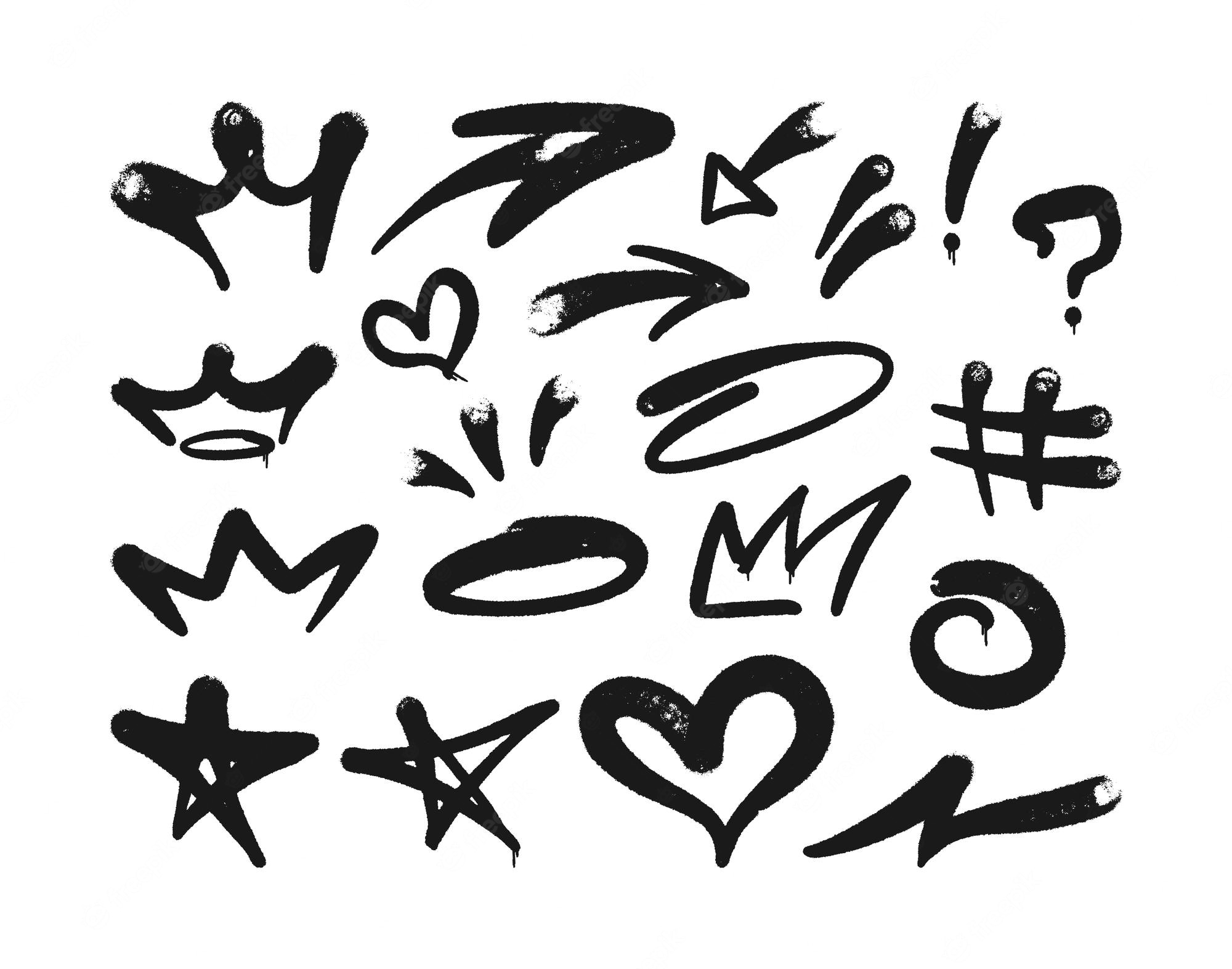 Detail Graffiti Vector Png Black And White Nomer 13