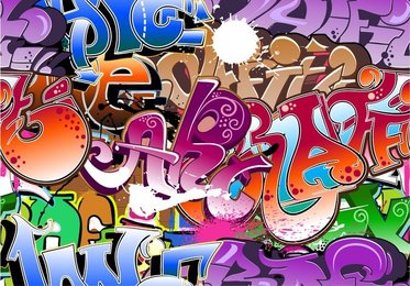 Detail Graffiti Vektor Pattern Psd Nomer 15