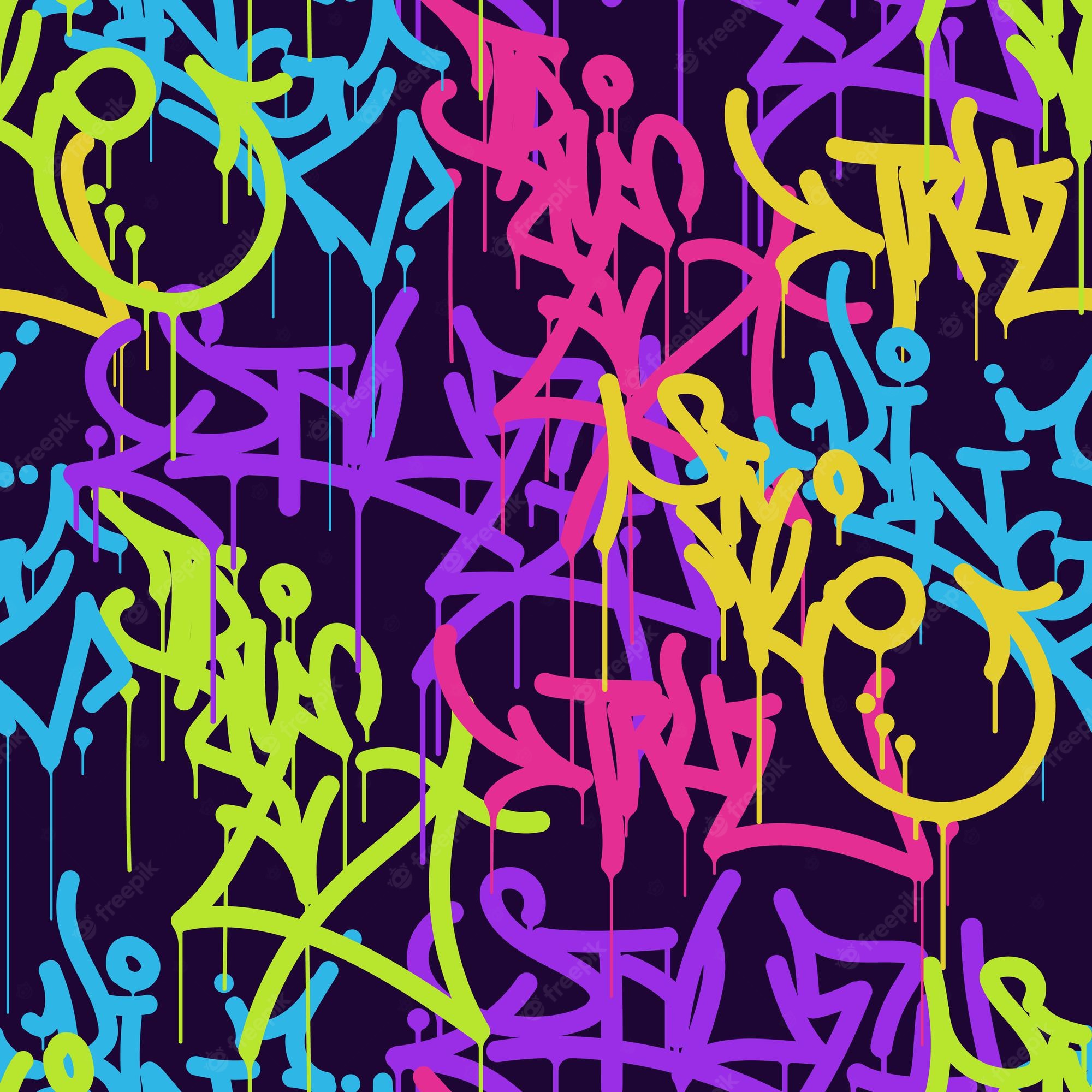 Detail Graffiti Vektor Pattern Psd Nomer 7