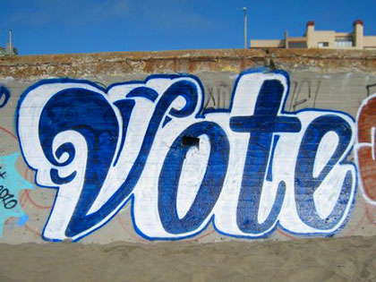 Detail Graffiti Vote Nomer 6