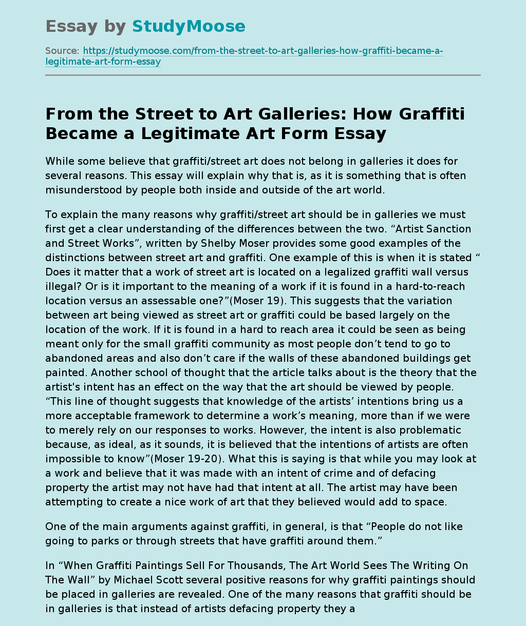 Detail Graffiti Vs Street Art Essay Nomer 22