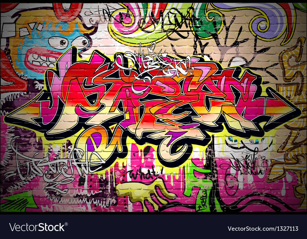 Detail Graffiti Wall Mural Nomer 14