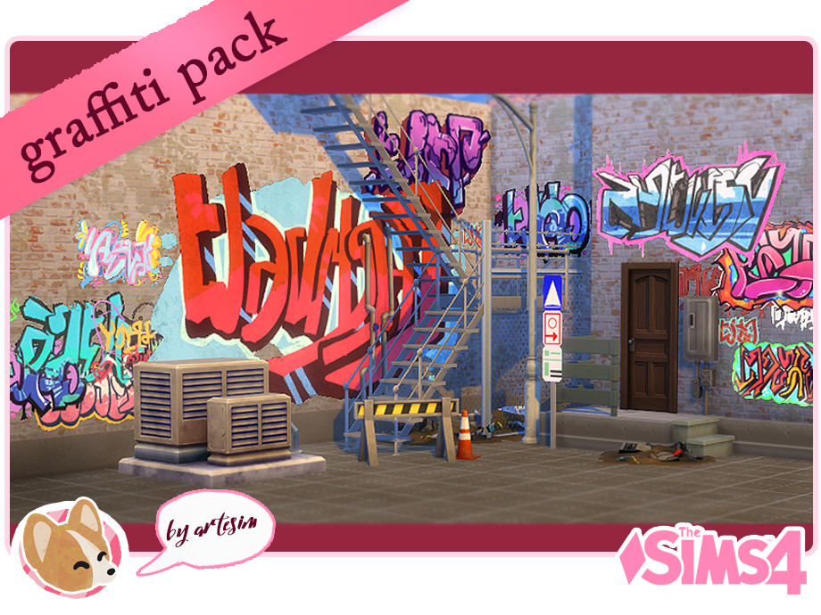 Graffiti Wall Sims 4 Cc - KibrisPDR