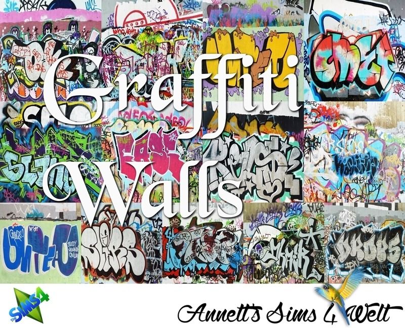 Detail Graffiti Wall Sims 4 Cc Nomer 3