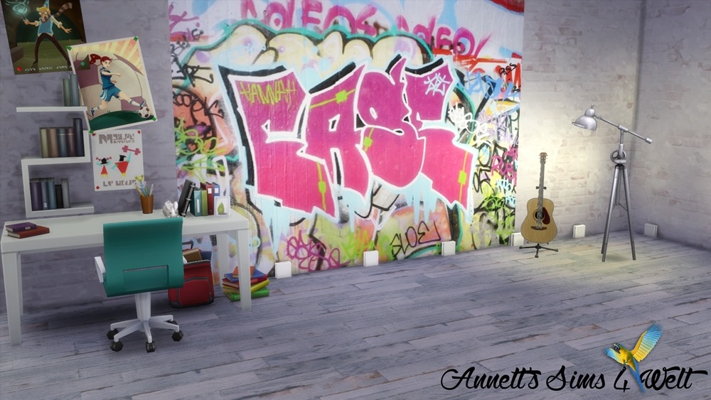 Detail Graffiti Wall Sims 4 Cc Nomer 27