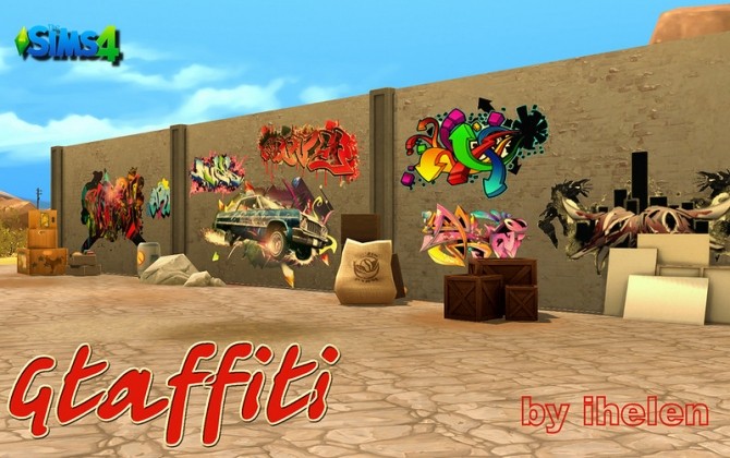 Detail Graffiti Wall Sims 4 Cc Nomer 30