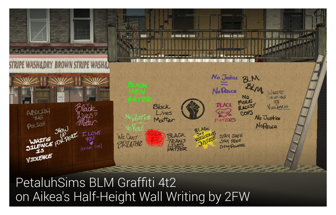 Detail Graffiti Wall Sims 4 Cc Nomer 31