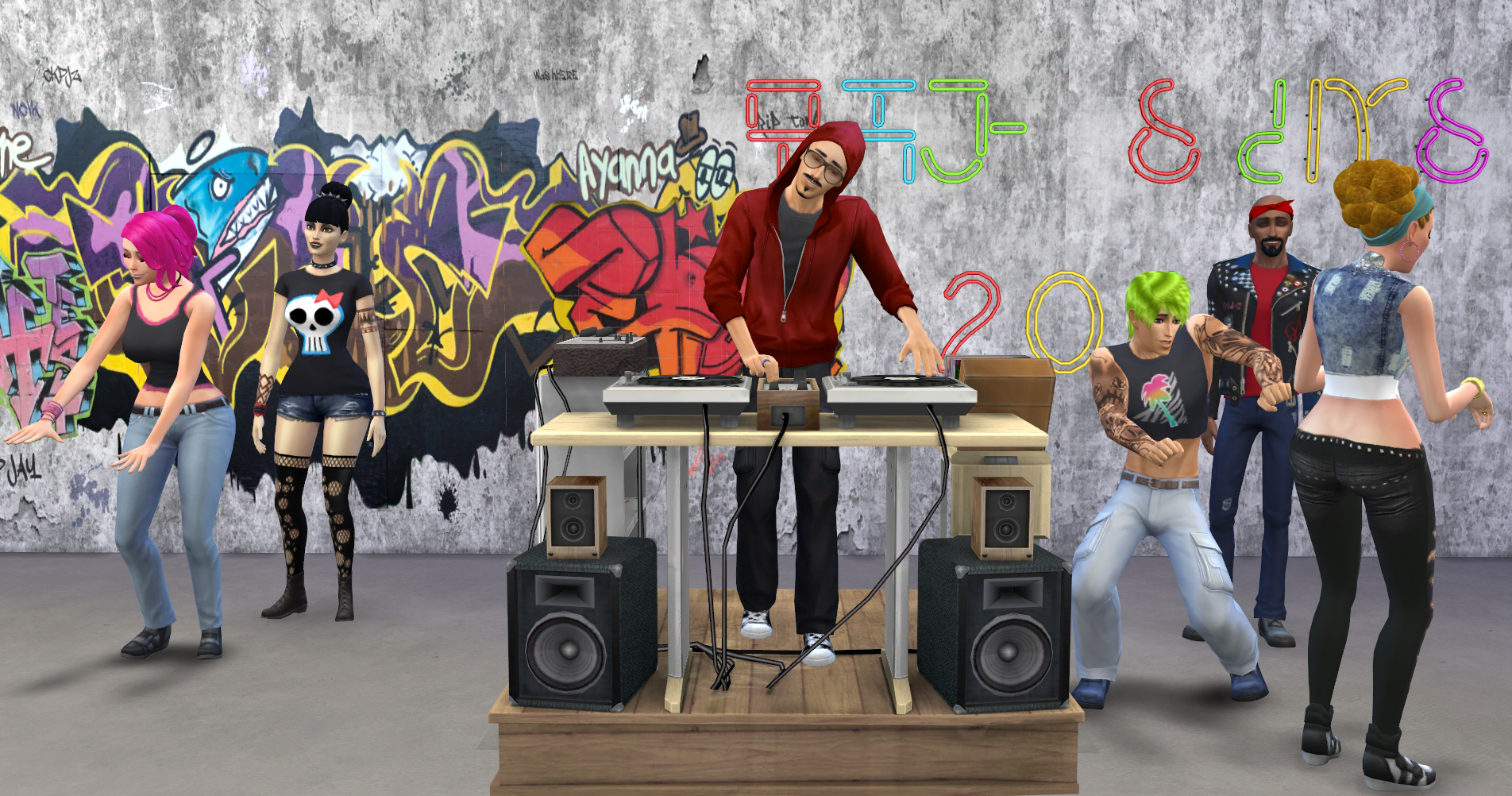 Detail Graffiti Wall Sims 4 Cc Nomer 40